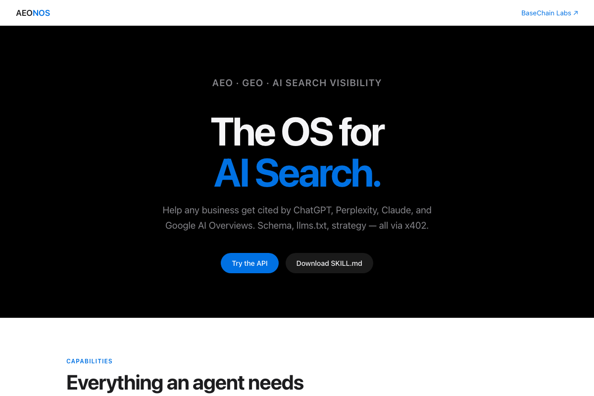 AEONOS — The OS for AI Search